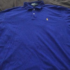 Large polo shirt blue with yellow horse